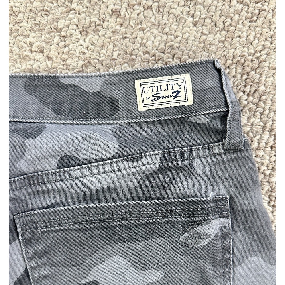Seven Utility Ankle Skinny Women's Jeans Size 6(Actual 32x27) Camo Y2K Military - Picture 8 of 16